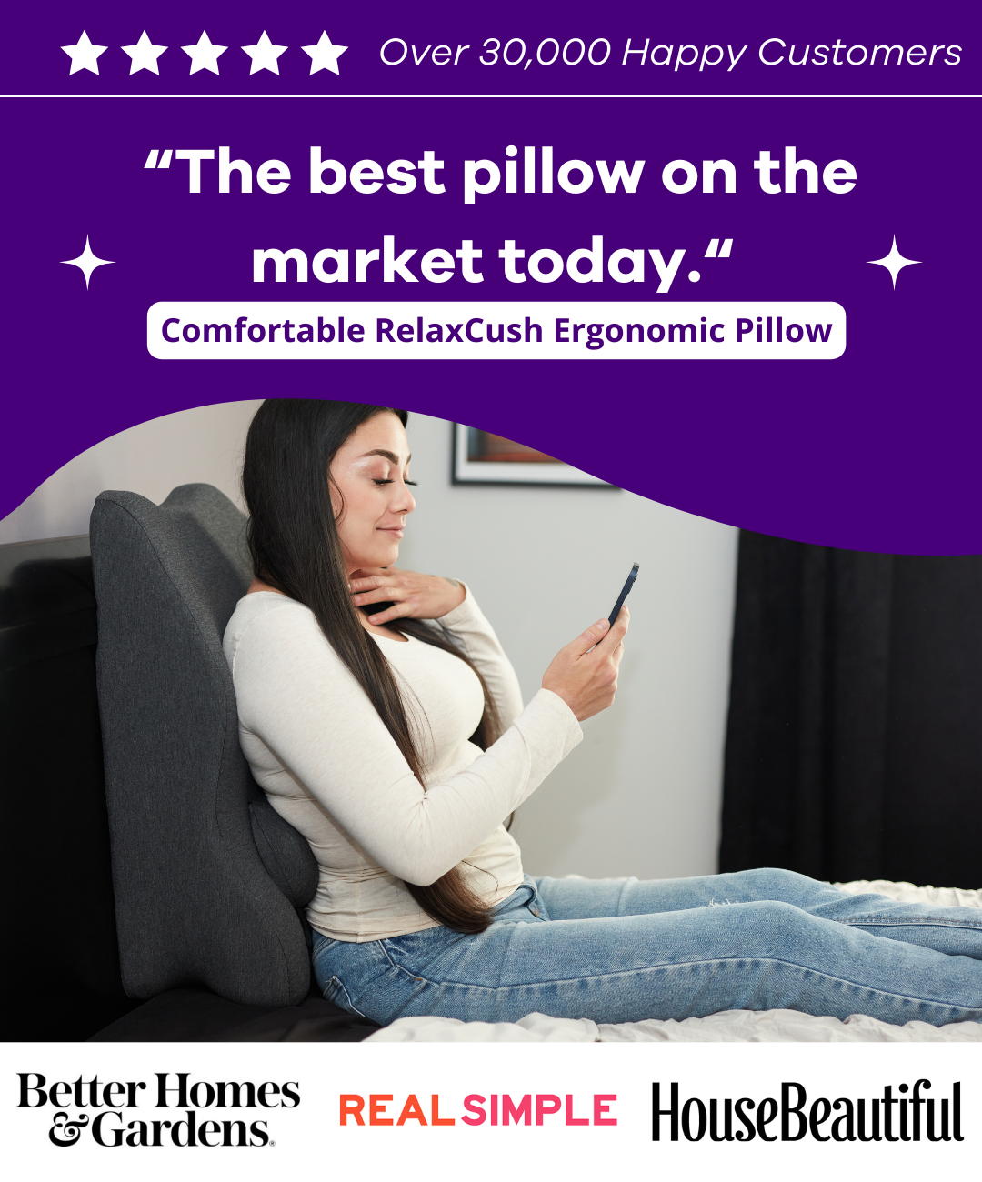 RelaxCush™ Ergonomic Pillow